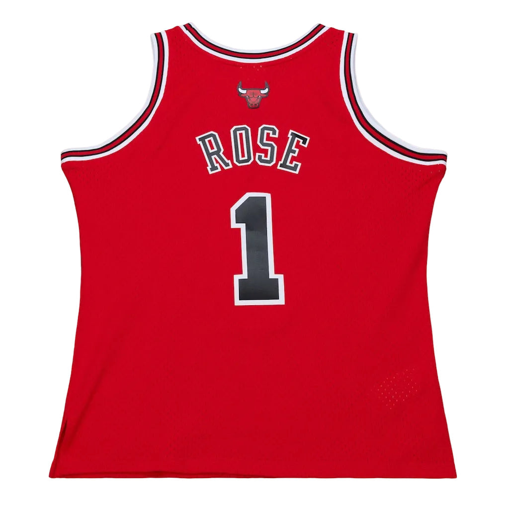 Men's Chicago Bulls Derrick Rose Mitchell & Ness Red 2008 Hardwood Classics Swingman Jersey