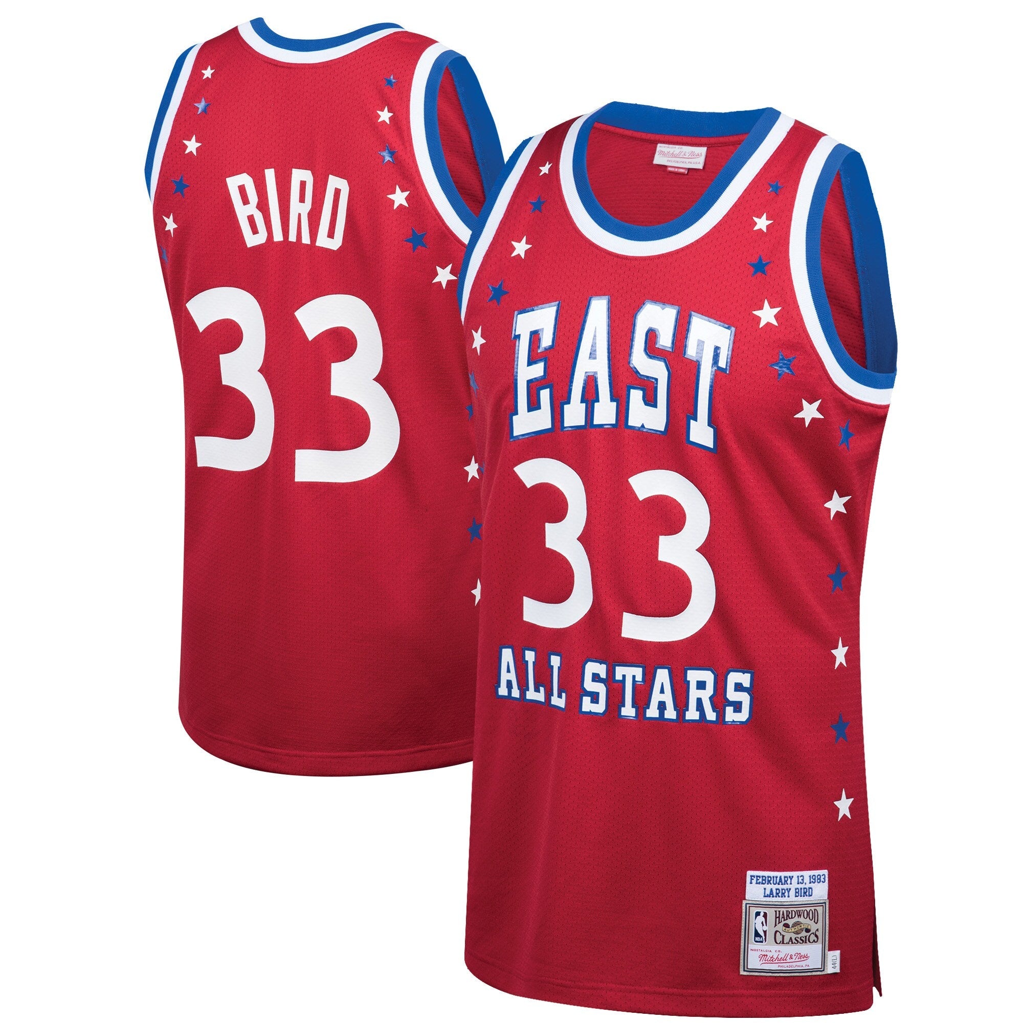Larry Bird All Stars 1983 Red Hardwood Classics Swingman Basketball Jersey