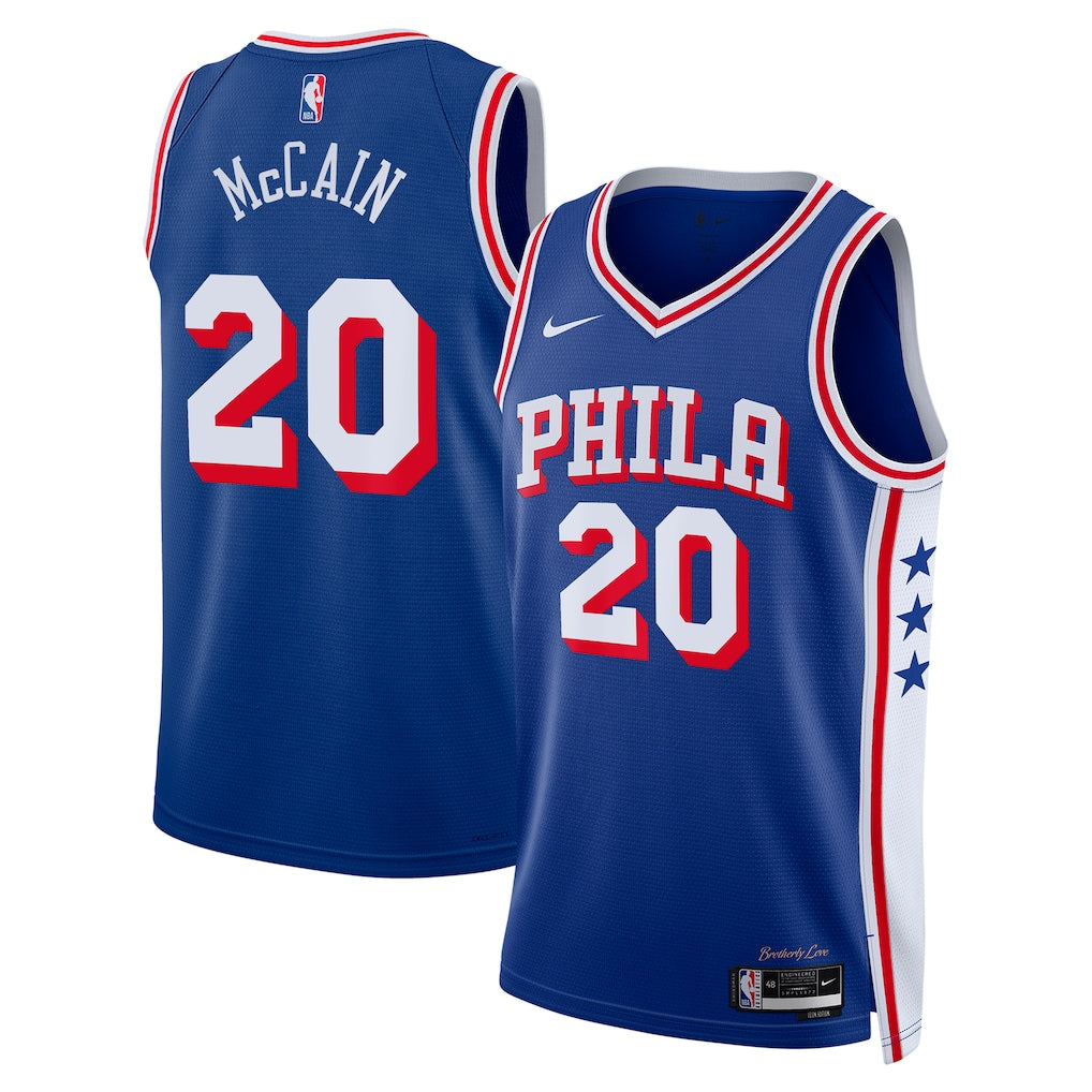 Jared McCain Philadelphia 76ers Jersey - Icon Edition - Royal