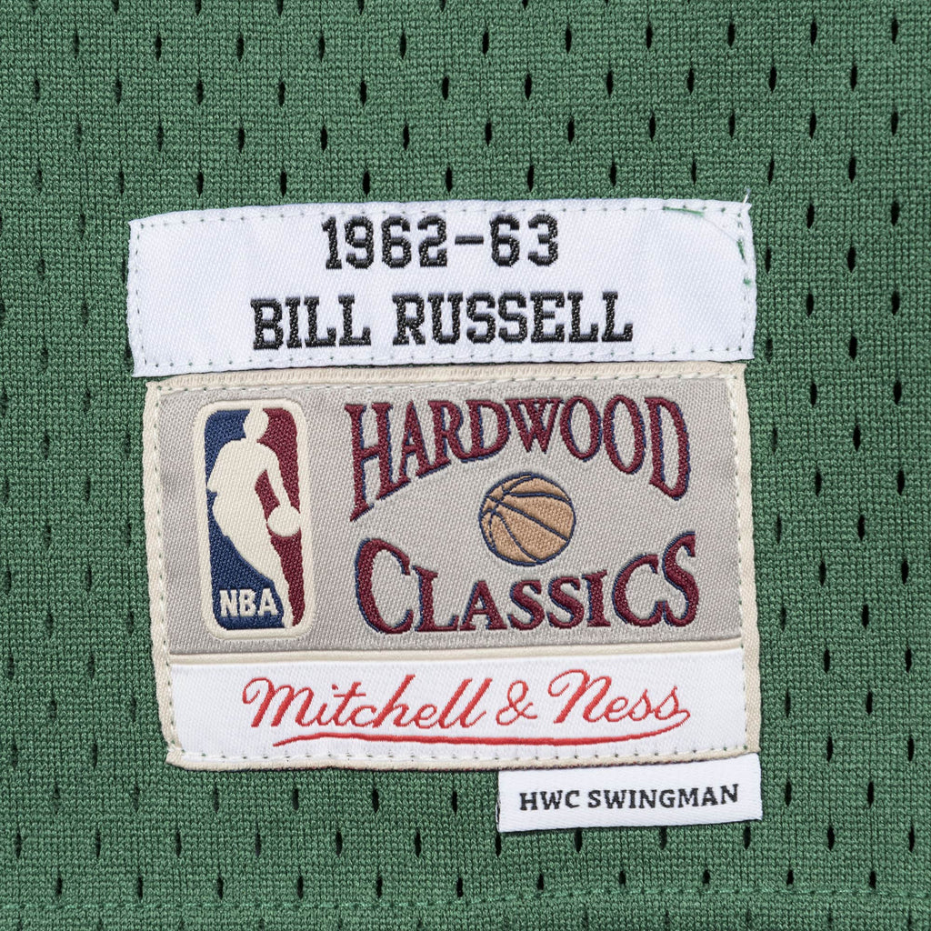 Boston Celtics Bill Russell Green 1962-63 Hardwood Classics Swingman Jersey