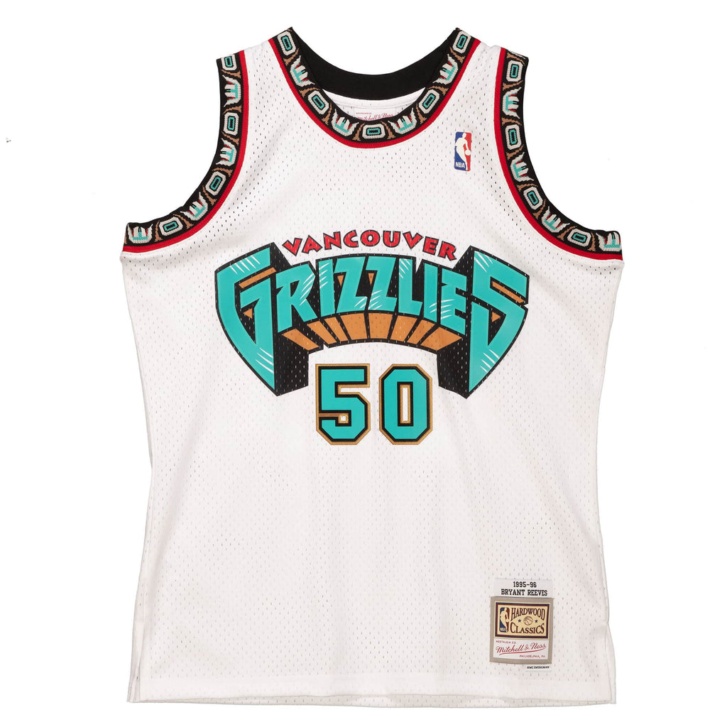 Vancouver Grizzlies Bryant Reeves White 1995-96 Hardwood Classics Swingman Jersey