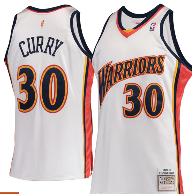 Golden State Warriors Stephen Curry White 2009-10 Hardwood Classics Swingman Jersey