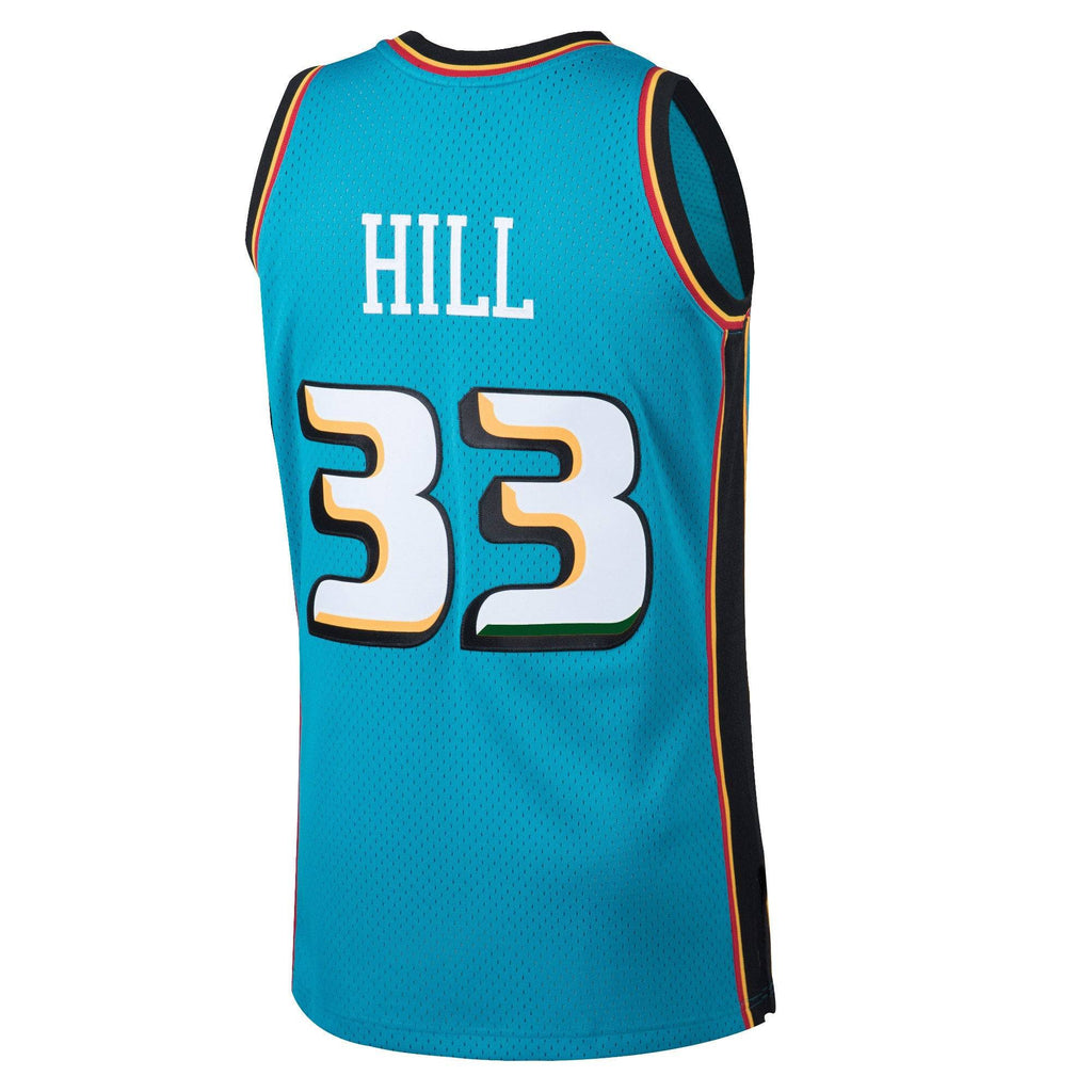 Men's Detroit Pistons Grant Hill Mitchell & Ness Teal 1998-99 Hardwood Classics Swingman Jersey