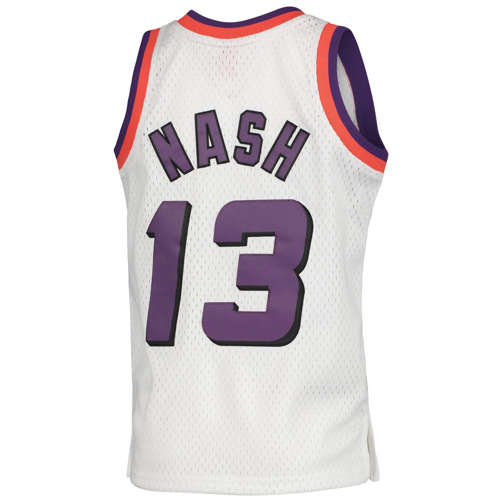 Youth Phoenix Suns Steve Nash Mitchell & Ness White 1996-97 Hardwood Classics Swingman Jersey