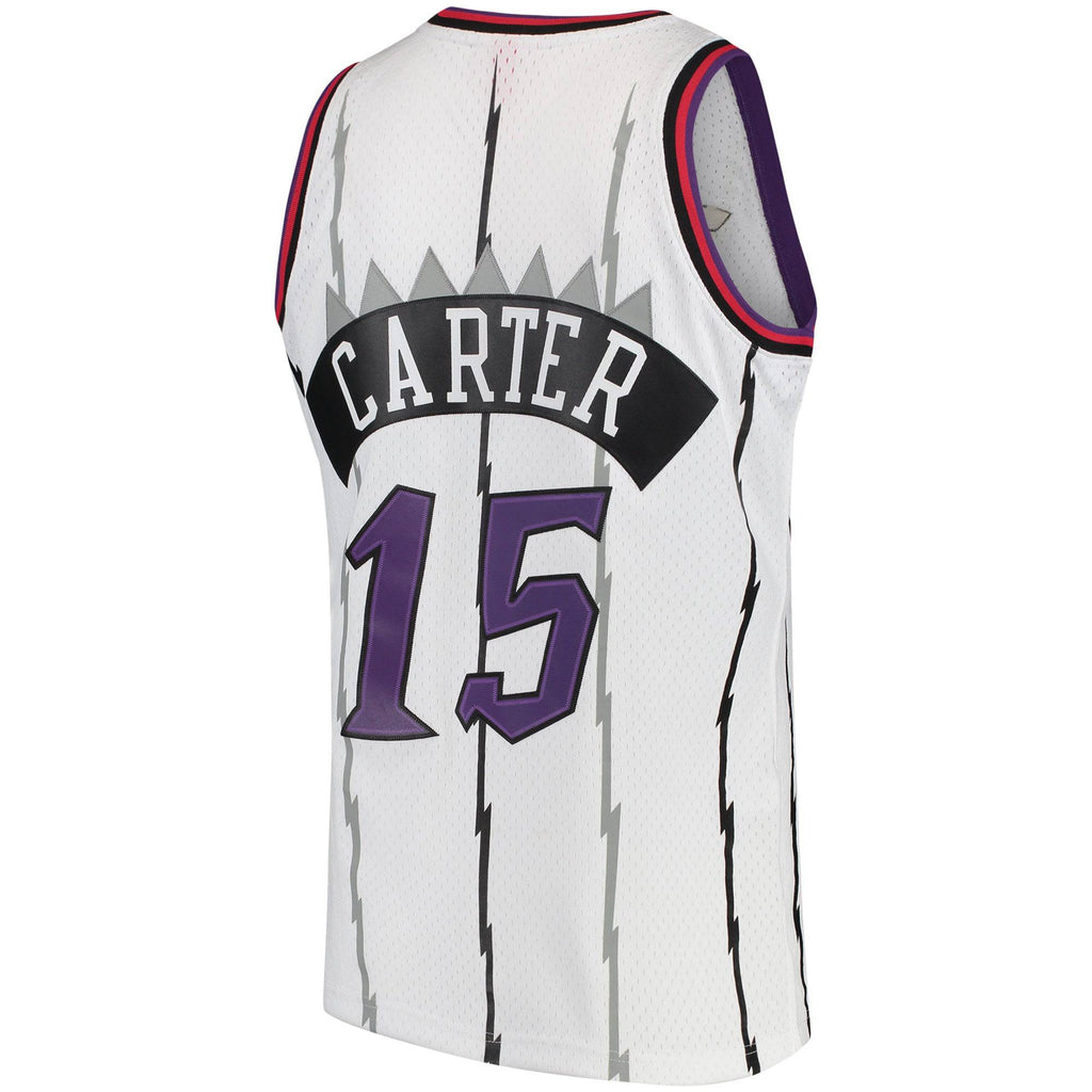 Men's Mitchell & Ness Vince Carter Toronto Raptors White 1997-98 Hardwood Classics Swingman Jersey