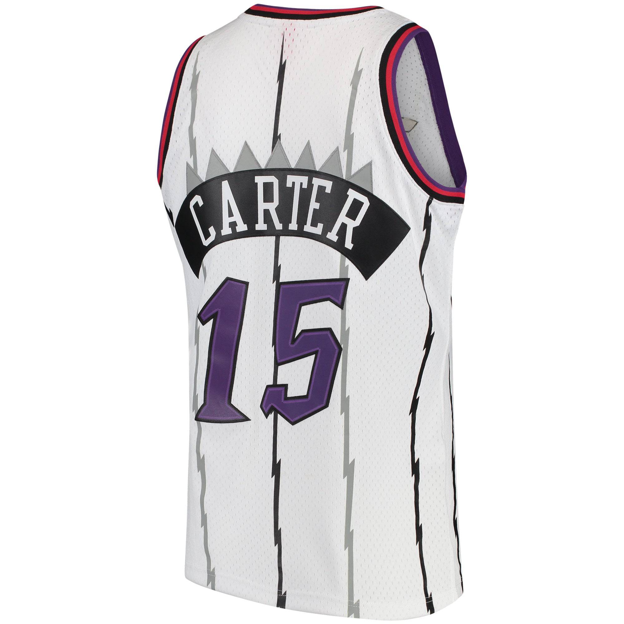 Men's Mitchell & Ness Vince Carter Toronto Raptors White 1997-98 Hardwood Classics Swingman Jersey