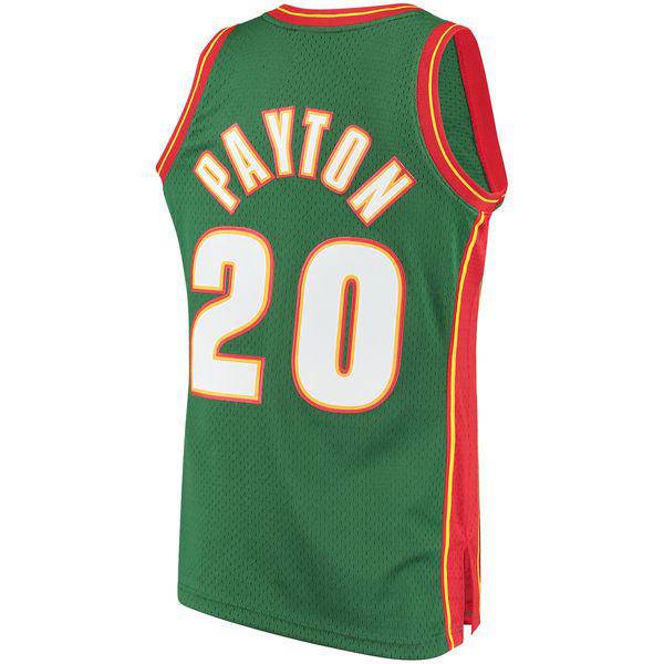 Men's Seattle SuperSonics Gary Payton Mitchell & Ness Green 1995-96 Hardwood Classics Swingman Jersey