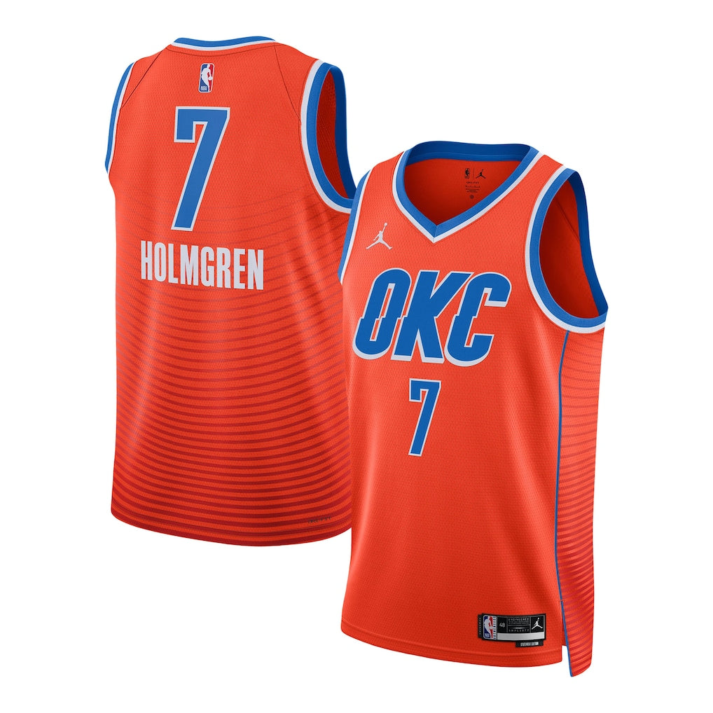 Chet Holmgren Oklahoma City Thunder Unisex Jersey - Statement Edition - Orange