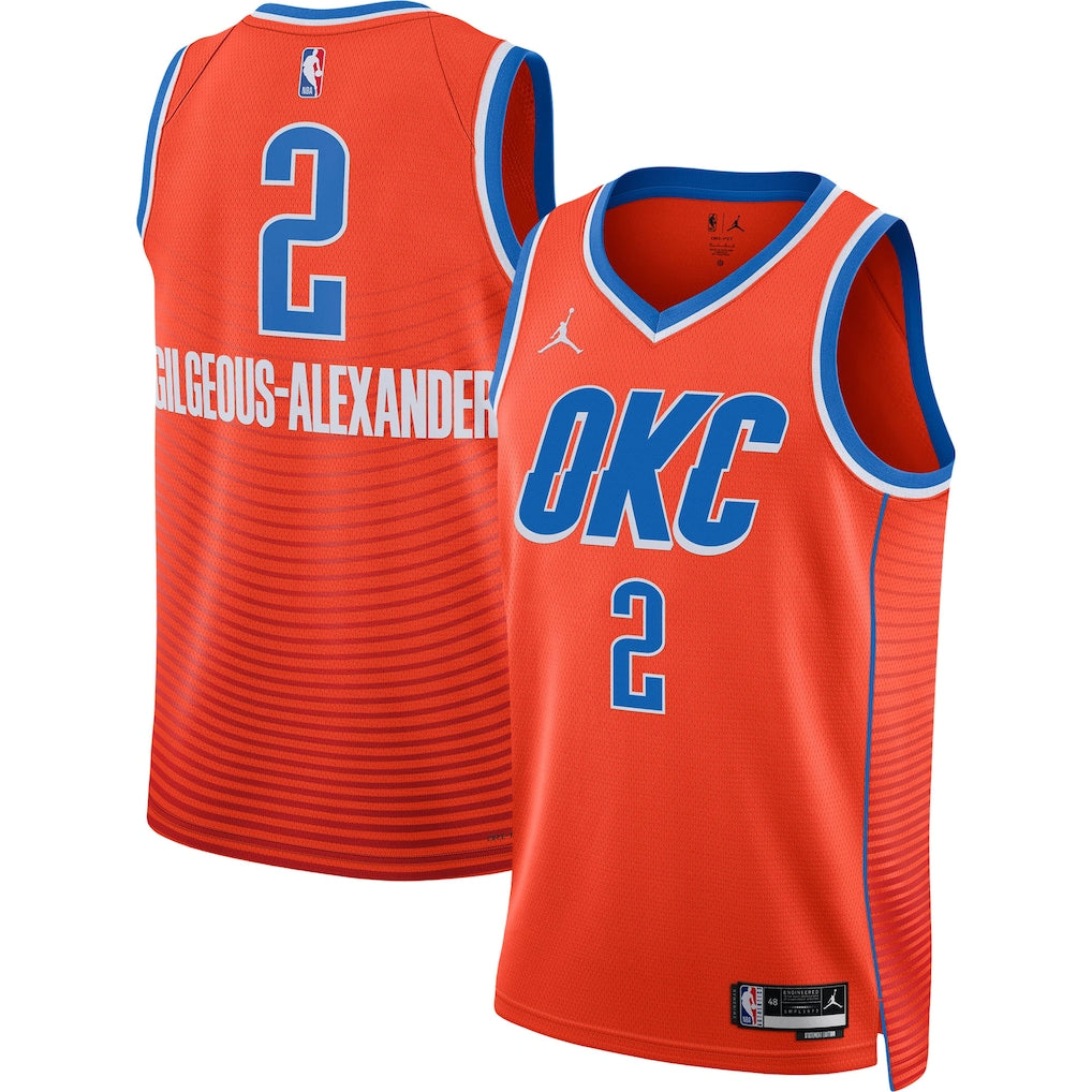 Shai Gilgeous-Alexander Oklahoma City Thunder Unisex Jersey - Statement Edition - Orange
