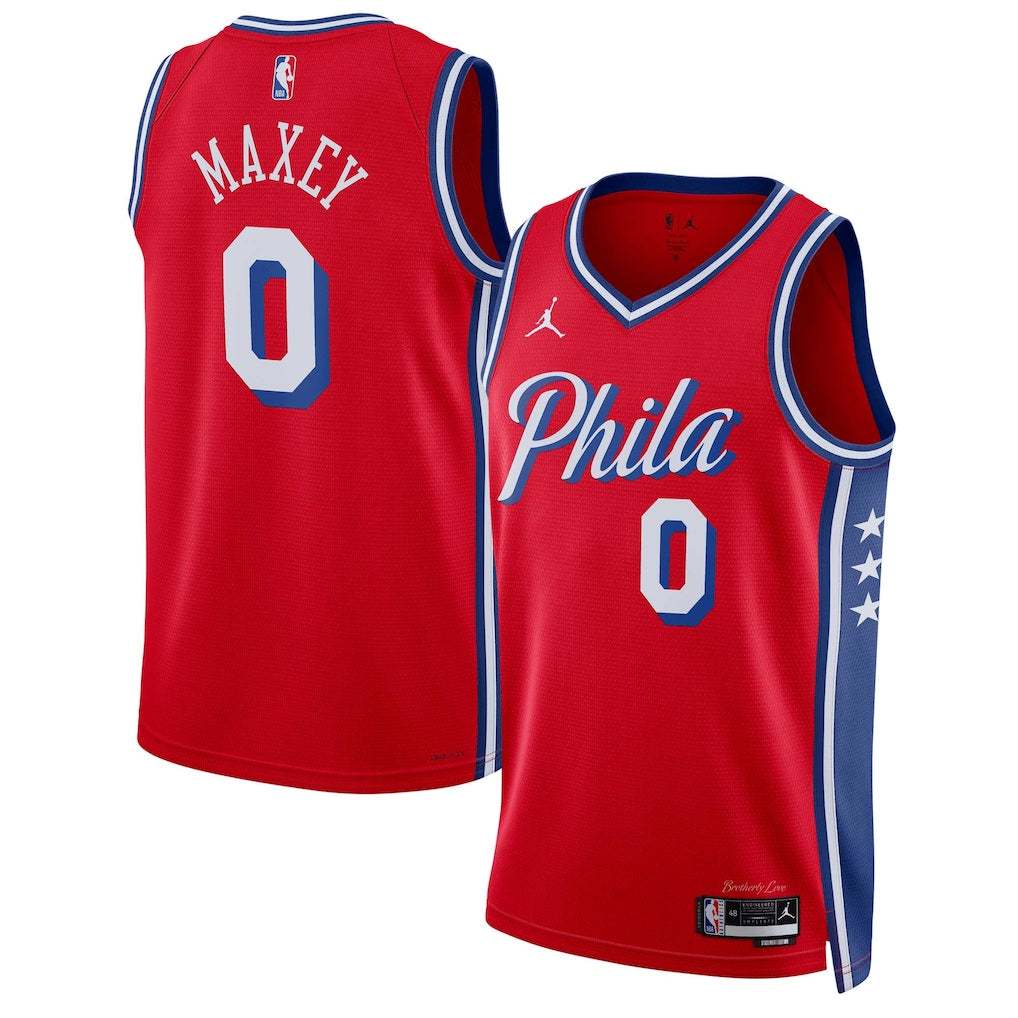 Tyrese Maxey Philadelphia 76ers Unisex Jersey - Statement Edition - Red