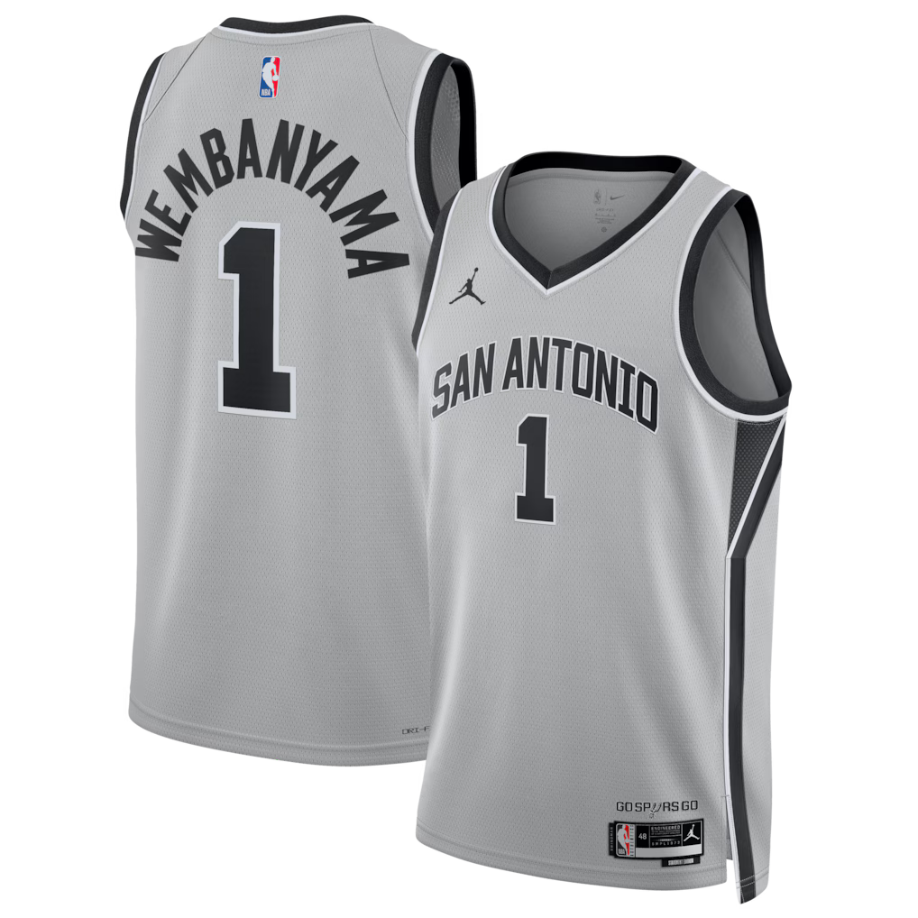 Victor Wembanyama San Antonio Spurs Unisex Jersey - Statement Edition - Silver