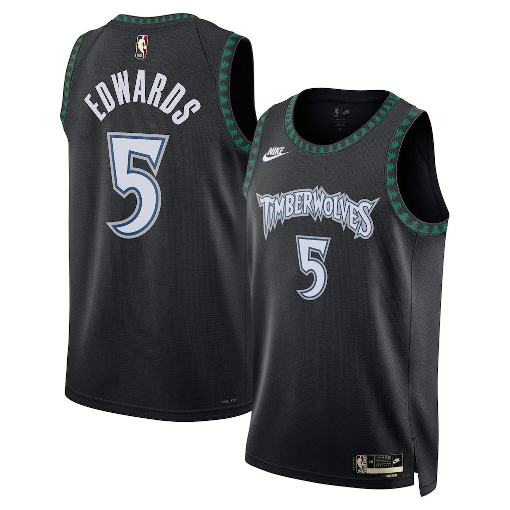 Anthony Edwards Minnesota Timberwolves Unisex Jersey - Classic Edition - Black