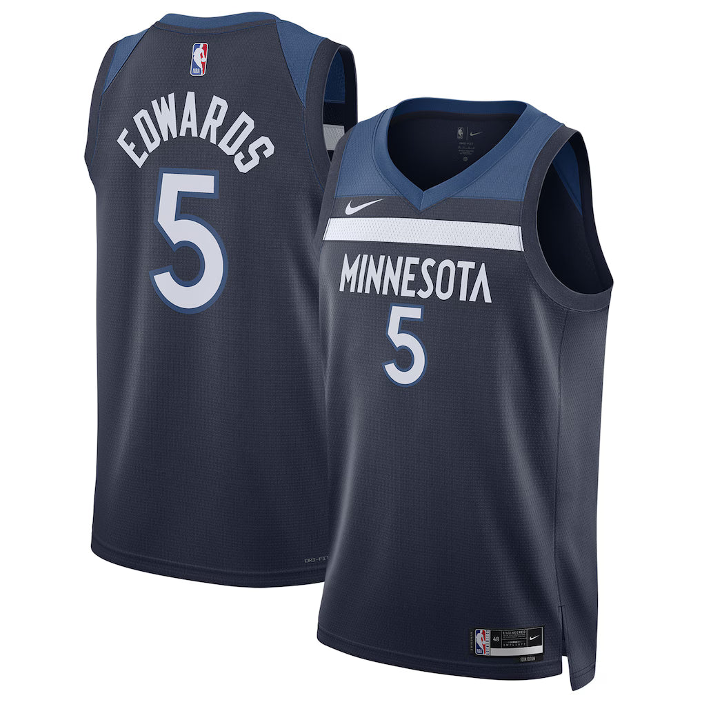 Anthony Edwards Minnesota Timberwolves Unisex Jersey - Icon Edition - Navy