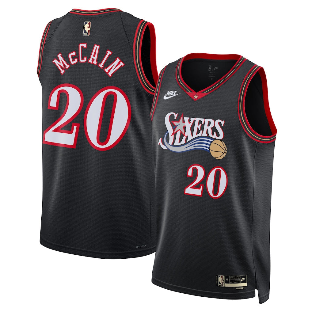 Jared McCain Philadelphia 76ers Unisex Jersey - Classic Edition - Black