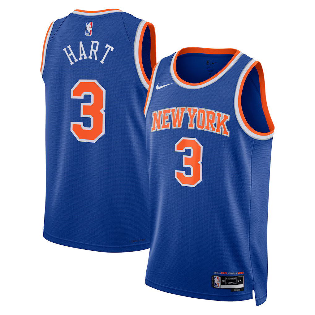 Josh Hart New York Knicks Unisex Jersey - Icon Edition - Blue