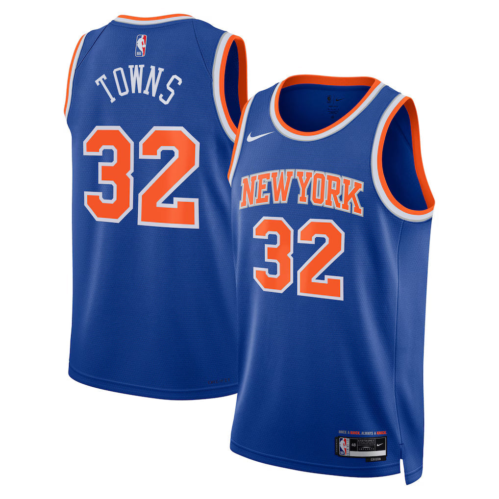 Karl-Anthony Towns New York Knicks Unisex Jersey - Blue - Icon Edition