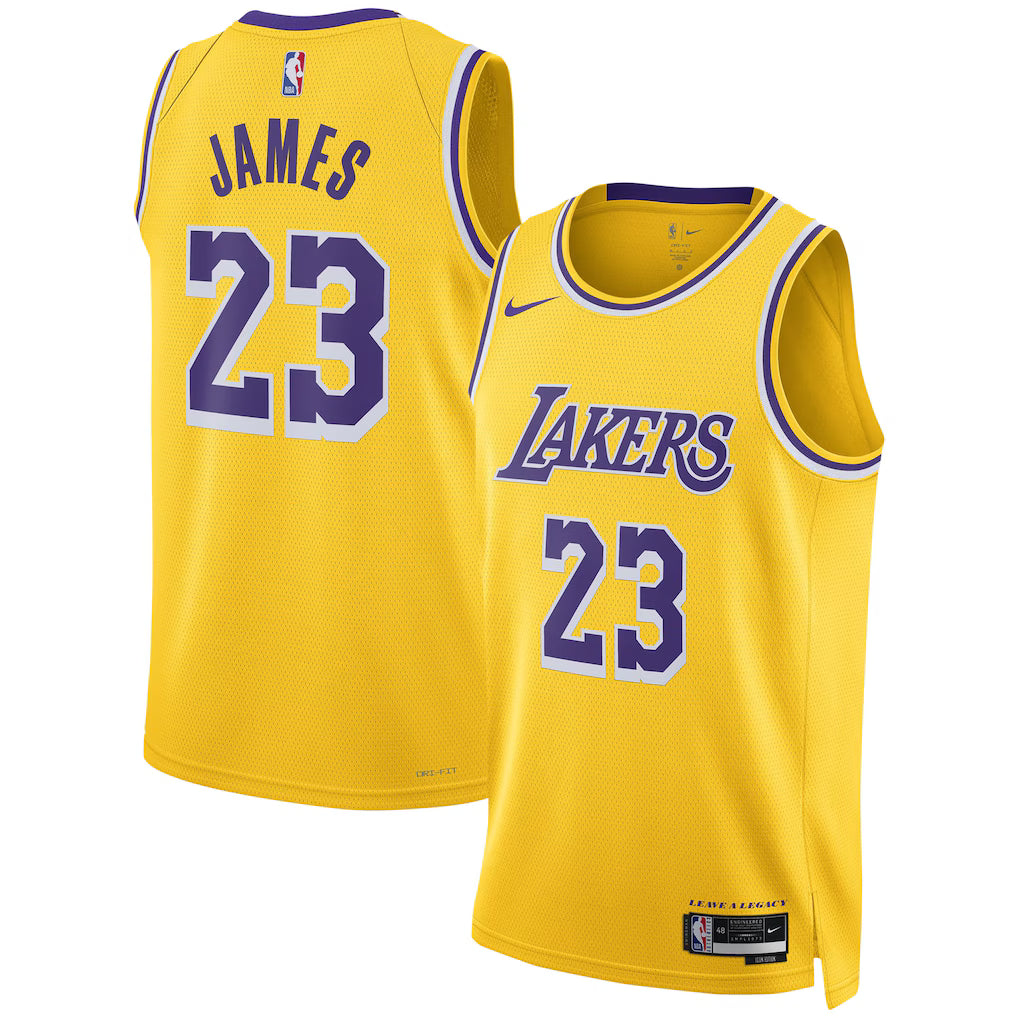 LeBron James Los Angeles Lakers Unisex Jersey - Icon Edition - Gold