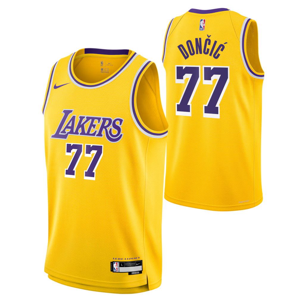 Luka Dončić Los Angeles Lakers Unisex Jersey - Icon Edition - Gold