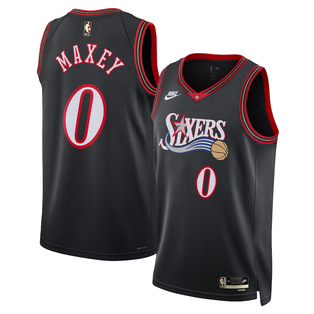 Tyrese Maxey Philadelphia 76ers Unisex Jersey - Classic Edition - Black