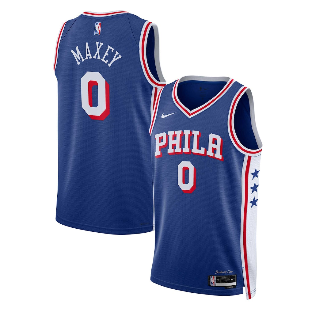 Tyrese Maxey Philadelphia 76ers Unisex Jersey - Icon Edition - Royal