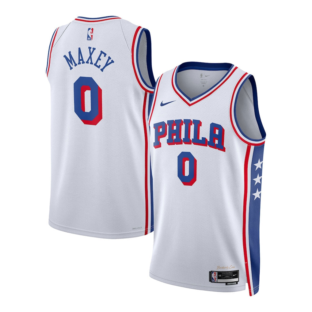 Tyrese Maxey Philadelphia 76ers Unisex Jersey - Association Edition - White