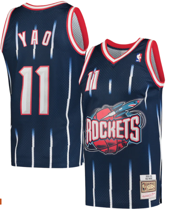 Houston Rockets Yao Ming Navy 2002-03 Hardwood Classics Swingman Jersey